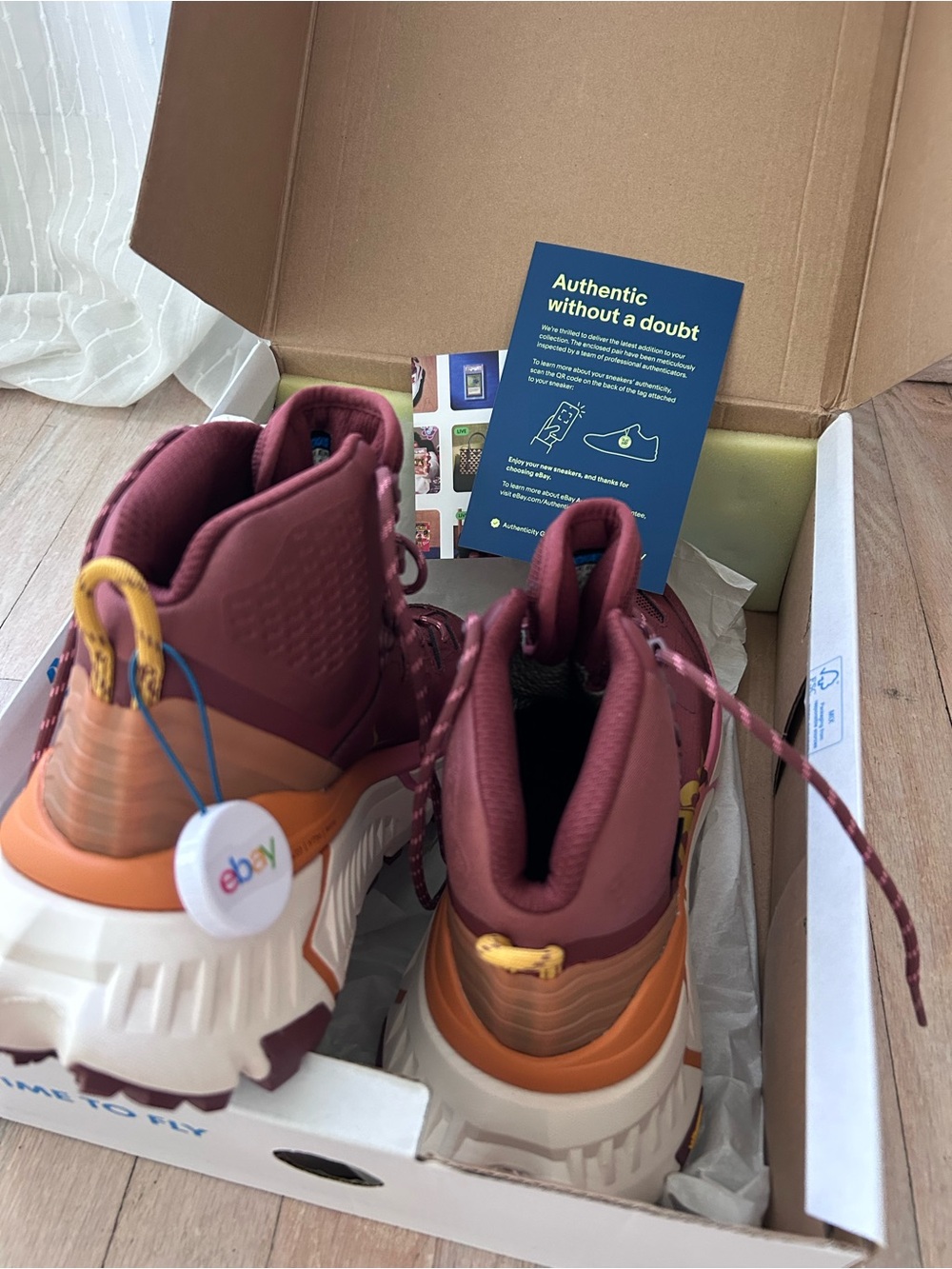NIB HOKA Tennine Hike GTX Womens Shoes Size 8, Color: Cherry Mahogany/Strawberry - Picture 4 of 6